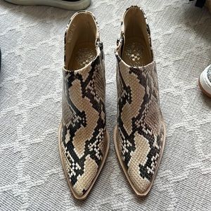 Snakeskin ankle boots